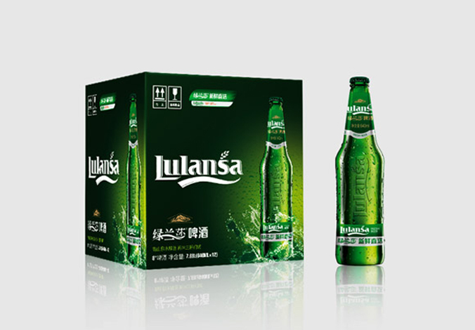 绿兰莎啤酒   包装设计 产品包装设计 包装盒设计